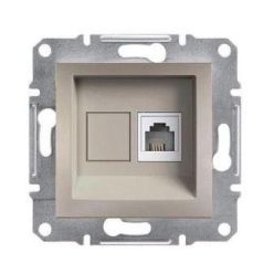   Schneider Asfora Telefon csatlakozóaljzat 1-es, keret nélkül, bronz