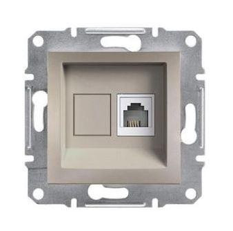 Schneider Asfora Telefon csatlakozóaljzat 1-es, keret nélkül, bronz