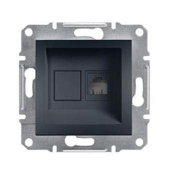 Schneider Asfora Telefon csatlakozóaljzat 1-es, keret nélkül, antracit