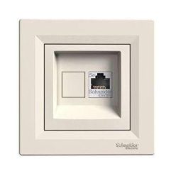   Schneider Asfora Számítógép aljzat Cat5e, 1-es, komplett, bézs