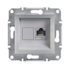   Schneider Asfora Számítógép aljzat Cat5e, 1-es, keret nélkül, alumínium