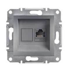   Schneider Asfora Számítógép aljzat Cat5e, 1-es, keret nélkül, acél