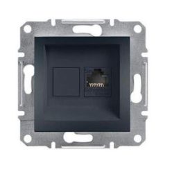   Schneider Asfora Számítógép aljzat Cat5e, 1-es, keret nélkül, antracit