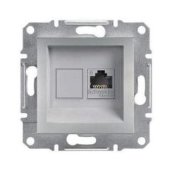   Schneider Asfora Számítógép aljzat Cat6, 1-es, keret nélkül, alumínium