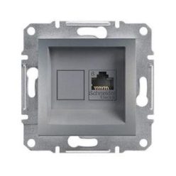   Schneider Asfora Számítógép aljzat Cat6, 1-es, keret nélkül, acél