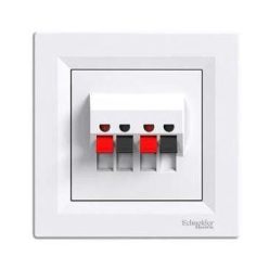   Schneider Asfora hangszóró csatlakozó 2j-2b, komplett, fehér