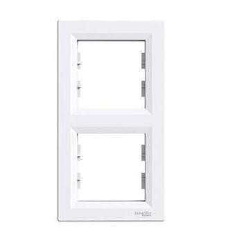 Schneider Asfora Keret, függőleges, 2-es, fehér