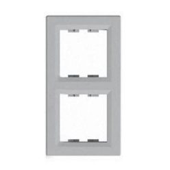 Schneider Asfora Keret, függőleges, 2-es, alumínium