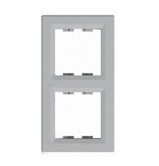 Schneider Asfora Keret, függőleges, 2-es, alumínium