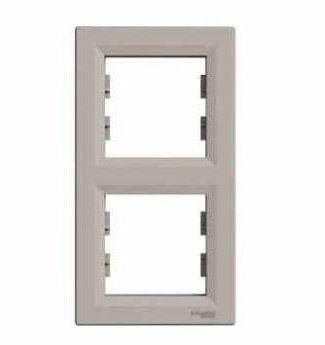 Schneider Asfora Keret, függőleges, 2-es, bronz