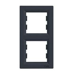 Schneider Asfora Keret, függőleges, 2-es, antracit