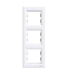 Schneider Asfora Keret, függőleges, 3-as, fehér