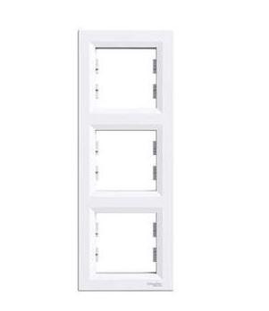 Schneider Asfora Keret, függőleges, 3-as, fehér