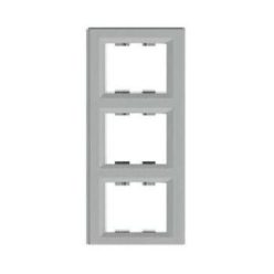 Schneider Asfora Keret, függőleges, 3-as, alumínium