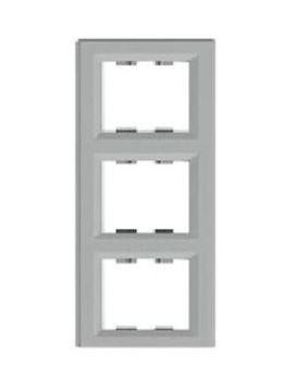 Schneider Asfora Keret, függőleges, 3-as, alumínium