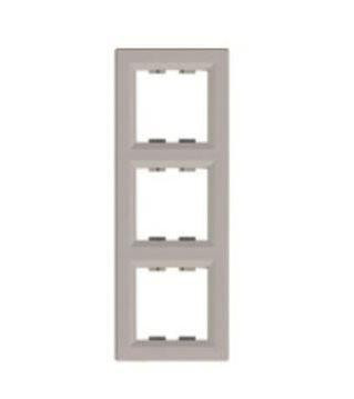 Schneider Asfora Keret, függőleges, 3-as, bronz