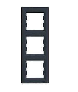 Schneider Asfora Keret, függőleges, 3-as, antracit