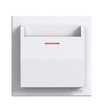 Schneider Asfora hotelkártya kapcsoló, komplett, fehér