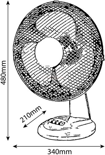 Entac Hordozható Asztali Ventilátor 35W