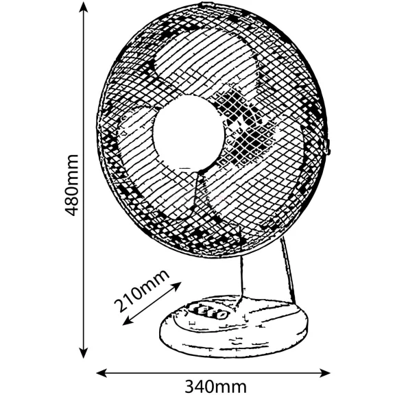 Entac Hordozható Asztali Ventilátor 35W