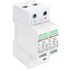   T1+T2 AC típusú túlfeszültséglevezető, cserélhető betéttel 2P 12,5kA 275V