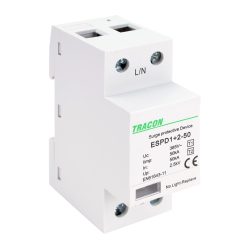   T1+T2 AC típusú túlfeszültség levezető, egybeépített 1P 50KA 385V