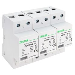   T1+T2 AC típusú túlfeszültség levezető, egybeépített 3P 50kA 385V