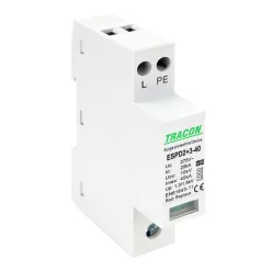   T2+T3 AC típusú túlfeszültség levezető, egybeépített 1+1P 40kA 275V