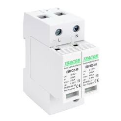   T2 AC típusú túlfeszültség levezető, cserélhető betéttel 2P 40kA 275V