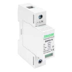   T2 AC típusú túlfeszültség levezető, cserélhető betéttel 1P 70kA 275V