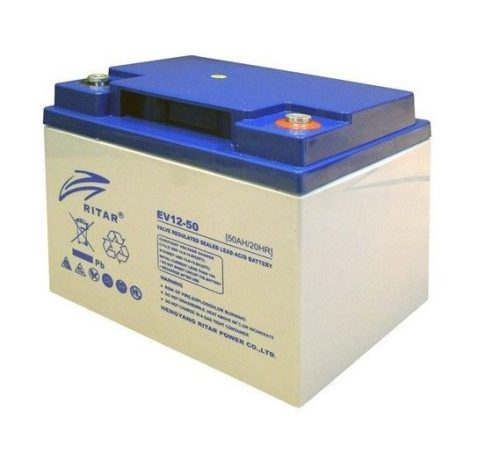 Ritar EV12-50 ciklikus ólomzselés akkumulátor 12 V/50 Ah