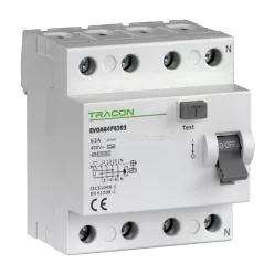   Áram-védőkapcsoló A típusú (fi-relé) 4P 63A 400V 30mA EVO