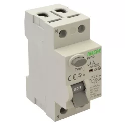 Áram-védőkapcsoló, 2 pólusú 40A, 300mA, 6kA, A