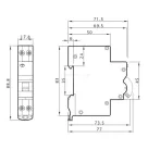 Kombinált védőkapcsoló, elektronikus, 2P, 1 modul, B32