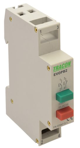 Moduláris nyomókapcsoló sínre szerelhető 230V Fehér