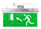 Led kijáratjelző lámpatest ragasztható piktogramokkal