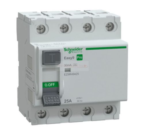 Schneider EASY9 PRO áram-védőkapcsoló, A osztály, 4P, 25A, 30mA