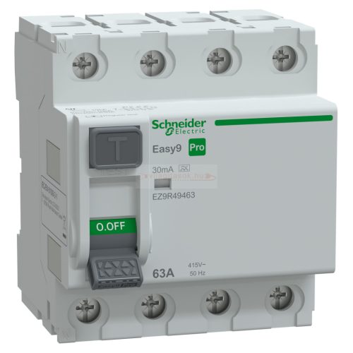 Schneider EASY9 PRO áram-védőkapcsoló, A osztály, 4P, 63A, 30mA