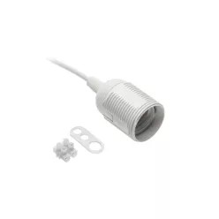 Ideiglenes foglalat csavaros sorkapoccsal E-27 fehér