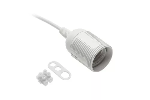 Ideiglenes foglalat csavaros sorkapoccsal E-27 fehér