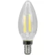 COG LED gyertya fényforrás, átlátszó E14, 4W, 4000K
