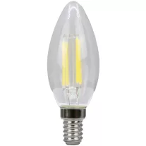 COG LED gyertya fényforrás, átlátszó E14, 4W, 2700K