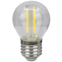 COG LED gömb fényforrás, átlátszó E27, 4W, 4000K