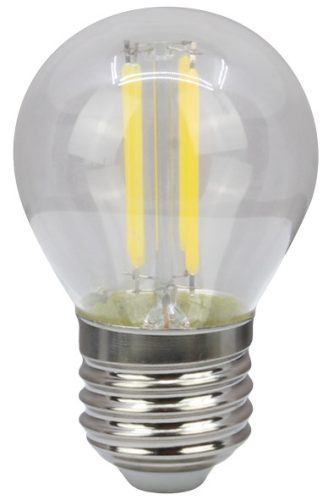 COG LED gömb fényforrás, átlátszó E27, 4W, 4000K
