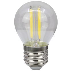 COG LED gömb fényforrás, átlátszó E27, 4W, 2700K