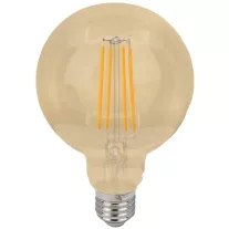 COG LED gömb fényforrás, arany E27, 7W, 2500K