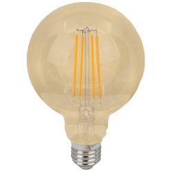 COG LED gömb fényforrás, arany E27, 7W, 2500K