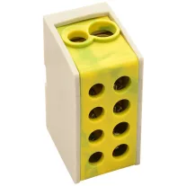   Főáramköri leágazó kapocs, sínre szerelhető, zöld/sárga 1×35+1×25mm2