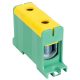 Főáramköri leágazó kapocs, sínre és felületre szerelhető, zöld/sárga 35-150mm2