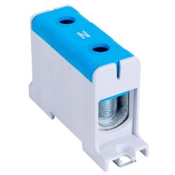   Főáramköri leágazó kapocs, sínre és felületre szerelhető, kék 1,5-16mm2
